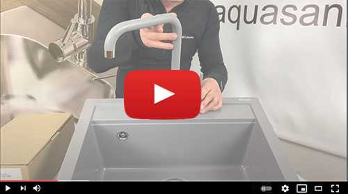 Кухонная мойка SQQ100 202W + смеситель 5063 + Доска + Коландер - AQUASANITA