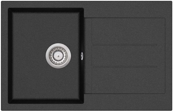 Aquasanita Tesa SQT101 Black metallic 601 | 7801 | 780 x 500 мм