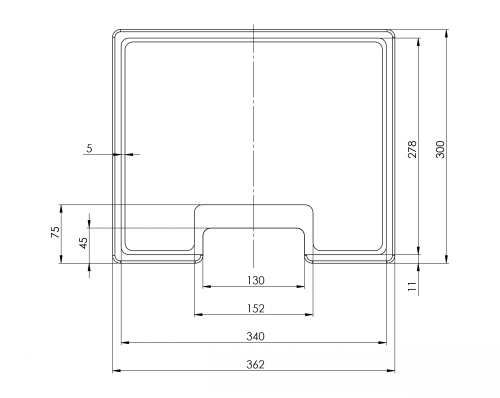 Helika  Обробна дошка AQUASANITA QUADRO SQQ-362.300
