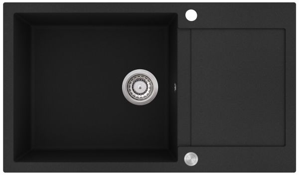 Aquasanita Tesa SQT104 Black metallic 601 | № 8808 | 860 x 500 мм